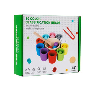 Wooden Color-matching Classification Cups Toys Train Toys Montessori Kids Toys Educational Toys