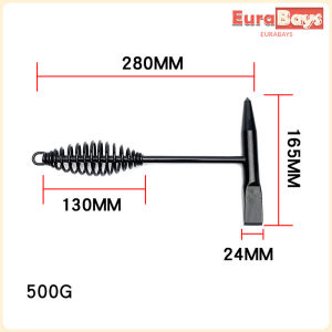 E.B. 300g 500g Spring Handle Welding Chipping Hammer Industrial Grade Welding Hammer Welding Hammer Slag Hammer