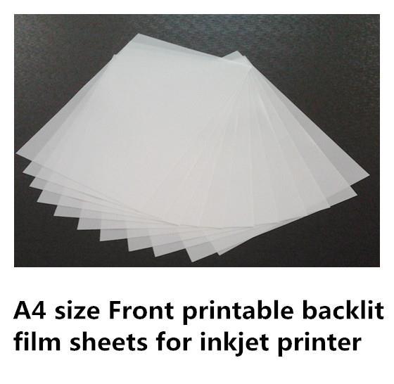 A Size Inkjet Printable Front Size Print Backlit Pet Film Sheets For