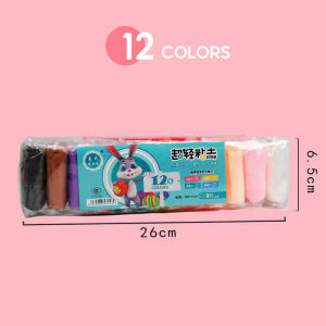 Nanafine【🔥พร้อมส่ง🔥】12/24/36/48 Color DIY Clay ดินสีดินแห้งอากาศชุด DIY Toy งานฝีมือดินพลาสติกเบาอัลตร้าพร้อมเครื่องมือแกะสลักสำหรับเพื่อนของขวัญเด็ก