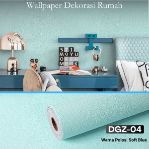 Wallpaper 3D Sederhana Stiker Linen Roll Dekorasi Walpaper 50CMX300CM