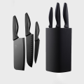 High Quality 3Cr13 martensitic Stainless Steel Multifunction Kitchen Knife Sets 4-Piece Kitchen Tools Knife Storage Rack （black）. 