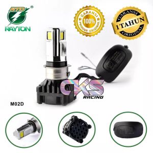 LAMPU LED MOTOR RTD 3 SISI ORIGINAL GARANSI AC DC PLUS KIPAS M02D Lampu Depan RTD