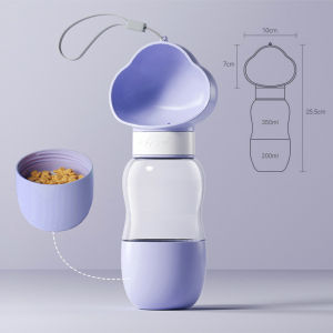 Winky Wink กระบอกน้ำสุนัขพกพา ที่ให้น้ำและอาหารแบบพกพา 2IN1ใส่น้ำ-ใส่อาหาร ที่ให้น้ำสัตว์เลี้ยงแบบพกพา