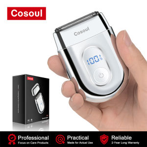 Cosoul Portable Shaver for Men Endurable Metal Mini Shaver for Men Rechargeable Reciprocating Razor Shaver for Man Foil Electric Shaver Beard Shaver Birthday Gift for Husband Boyfriend