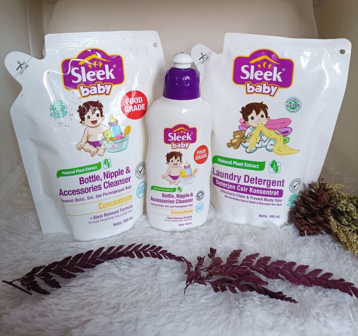 SLEEK BABY / PENCUCI PERLENGKAPAN BAYI / SABUN CUCI BOTOL, D0T /