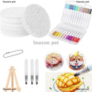 [COD] Season pet ปากกาวาดภาพพร้อมกระดาษโฟม10ชิ้นปากกาวาดรูปปากกาวาดรูปแบบใช้ฟอง12ชิ้นสำหรับงานจิตรกรรมศิลปะงานฝีมือ