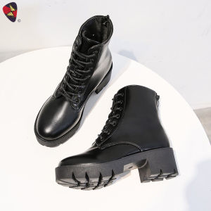 Katerina Fashion Korean Ankle Zipper Boots Shoes Heeled For Women #K3-3