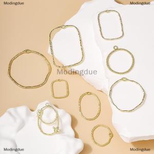 [COD] Modingdue 10Pcs Alloy Hollow Frame Open Back Bezel Pendants Geometric Charms For DIY Jewelry Making Earrings Necklace Supllies