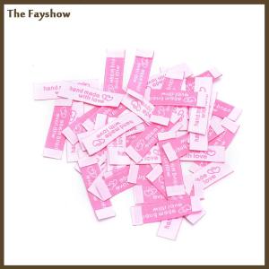 [The Fayshow] ป้ายผ้าทำด้วยมือ50ชิ้นป้ายพิมพ์ลายปักอุปกรณ์เย็บผ้าแบบทำมือ