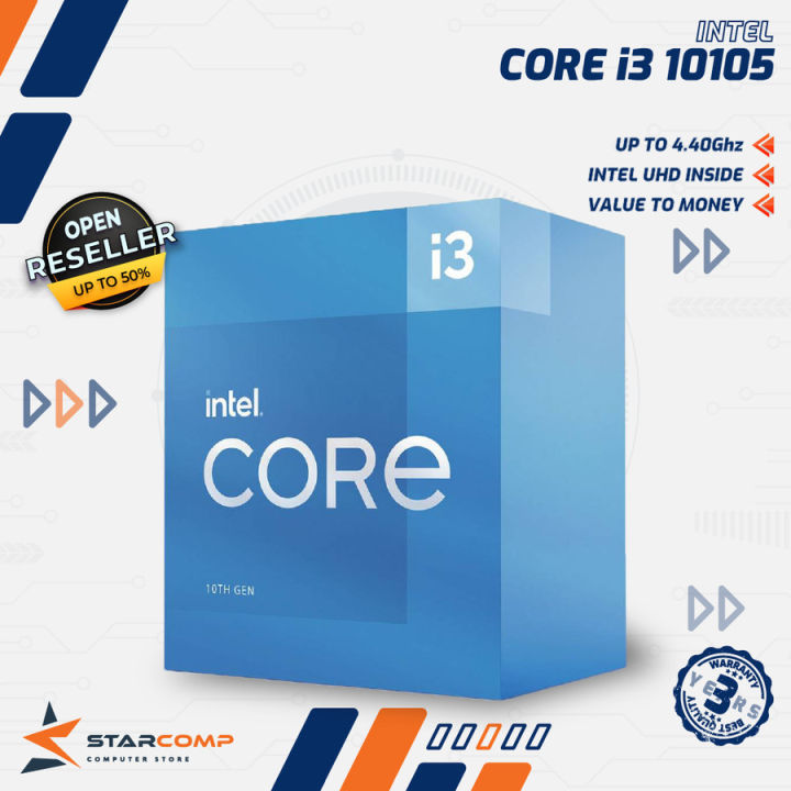 Intel Core i3 10105 4 Cores 8 Threads 4.4Ghz Box Processor Intel