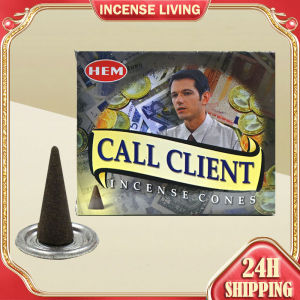 HEM Call Client Incense Cones (10Pcs Per Box / with Holder) Original Imported From India