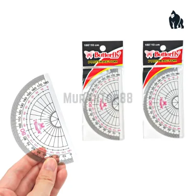 Penggaris Busur Derajat Butterfly 180/10 cm Protractor No.4 [PER PCS]