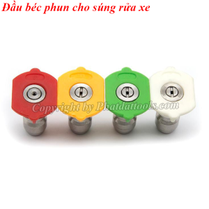 Bộ 4 Béc Xịt Rửa Xe Chỉnh Tia Cao Cấp- Béc Rửa Xe Đài Loan Gắn Đầu Súng Rửa Xe