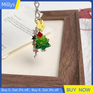 Millys Y2k Hợp Thời Trang Cây Giáng Sinh Keychain Dễ Thương Sao Tua Keyring Mặt Dây Chuyền Phong Cách Thẩm Mỹ Nữ Tính Dây Buộc Điện Thoại Túi Charms Xmas Quà Tặng