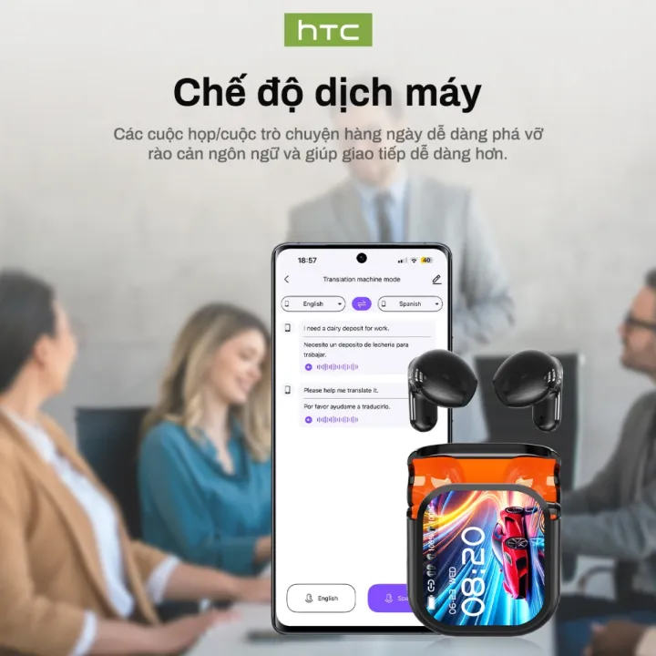 HTC NE20 Tai Nghe Phiên Dịch Tai Nghe Bluetooth 6.0 AI Dịch Trực Tiếp Màn Hình LED Thông Minh Chất Âm HiFi Chuẩn Công Nghệ Khử Ồn | BigBuy360 - bigbuy360.vn HTC NE20 Tai Nghe Phiên Dịch Tai Nghe Bluetooth 6.0 AI Dịch Trực Tiếp Màn Hình LED Thông Minh Chất Âm HiFi Chuẩn Công Nghệ Khử Ồn | BigBuy360 - bigbuy360.vn