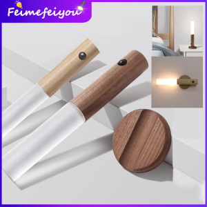 led light for room Motion Sensor night lights wall Lamp rechargeable table lamp with USB wire Aisle Light Wood Wall Lamp Kitchen Cabinet Corridor Cabinet Wall Light