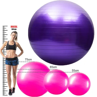 PCV YOGA Ball For Workout 75cm/65cm/55cm 2MM Thicken Anti Burst Exercise Aerobic Fitness Stability Balance Pilates Large