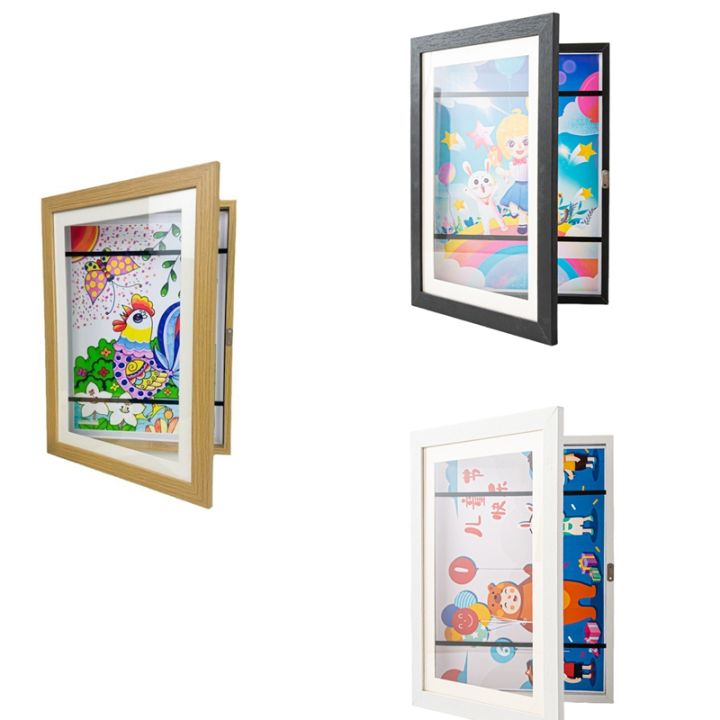 Kids Art Frames, Front Opening Picture Display Frames Holds 50 Paper ...