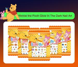 【SG Stock]】Disney Waterproof Luminous Kids Nail Stickers glow in the dark卡通指甲贴可爱夜光