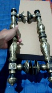 handle pintu rumah mewah 2 pintu unik ukir / gagang pintu rumah