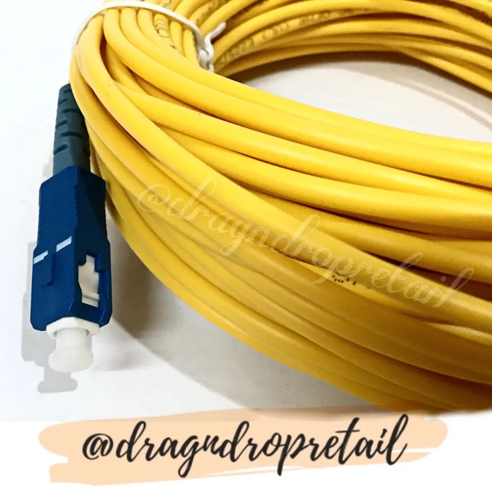 Fiber Optic Cable (for PLDT) SC/PC-SC/PC SC/UPC-SC/UPC Sngle Core Fiber  Jumper SC Pigtail Optical Fiber Connecting Tool 15M 20M 30M