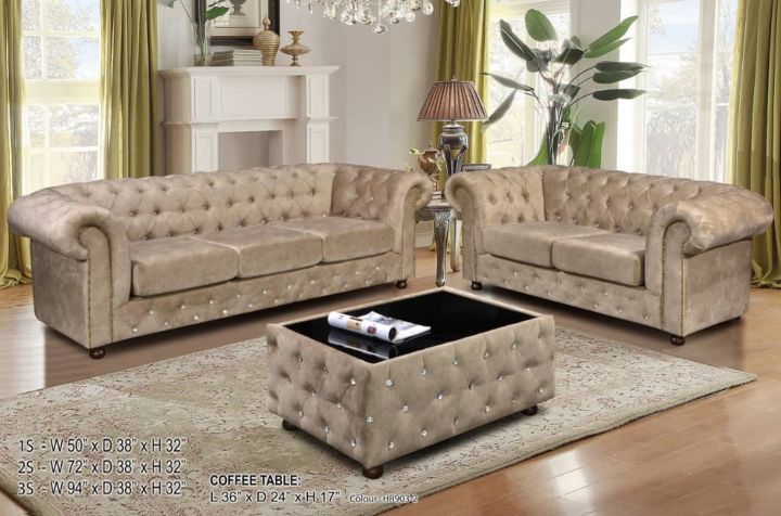 Chesterfield deals sofa set