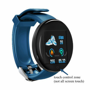 (HD1)Original Waterproof Touchscreen Smart Band Watch with Large Dial Monitor Digital Fitness Watch for Men and Women Round Design Bracelet Jam Tangan Pintar Tahan Air Skrin Sentuh Saiz Besar Pemantau Denyut Jantung Jam Digital Kecergasan Bu