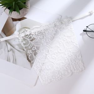 Chest anti-exposure cloth seamless chest wrap strapless anti-fall bottoming V-neck chest lace