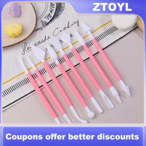 【ZTOYL】 8pcs Set Clay Modeling Tools Plastic Wax Carving Pottery Tools Carving Sculpture Shaper Polymer Clay Sculpting Set