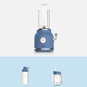 【100% Original】ECX Fruit juicer Ice cream machine Bumper Rocker switch Double cups 304 stainless steel blade 220v 300w Protable Fruit juicer