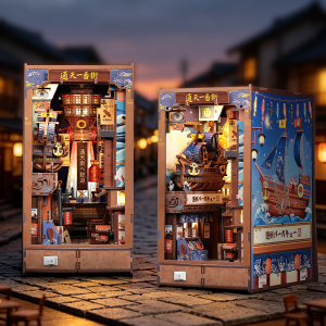 DIY 3D Wooden Puzzle Tsutenkaku Ichiban Street Learning by Doing Self Assembly Educational Craft BJAA403