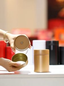 Tea Canister Stainless Steel Airtight Storage Container Coffee Sugar Modern Minimalist Kitchen Travel Bekas Teh