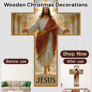 Wooden Craft Cross Christmas Wall Background Decoration Creative Channels Wooden Wall Decor Catholic Wall Hanging