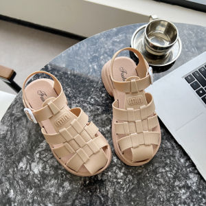 Giày Sandal Rọ Nữ Đan Dây Khóa Gài Thời Trang Sandal Đúc Đế Mềm Mang Chống Nước Ngăn Trơn Trượt