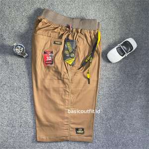 Celana Pendek Pria Chinos Kolor [27-44] Jumbo Bahan Katun Stretch Premium RPD03B