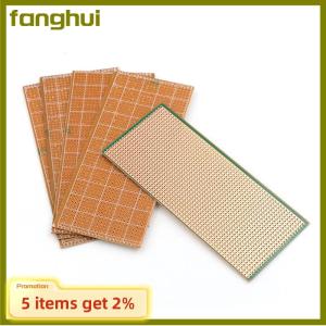 fanghui 5 Pcs 6.5x14.5cm Stripboard Veroboard Uncut PCB Platine Single Side Circuit Board