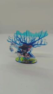 Wanderer Acrylic Standee Holographic Wish Tree Backdrop Chibi Anime Boy Tabletop Display for Collector Shelf Room Decor Gift 1pc