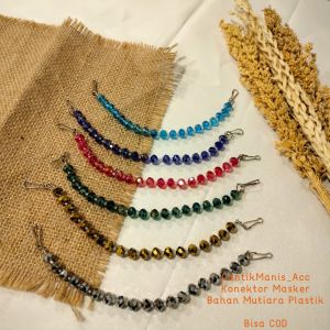 Konektor Masker Hijab Kristal & Tali Hijab Masker Terbaru