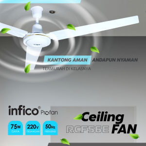 JAMIN ORI! KIPAS ANGIN GANTUNG 56" 3 DAUN TORNADO FULL BESI 2 BEARING MOTOR TEMBAGA ASLI FRE BUBBLE+