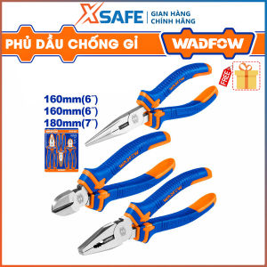 Bộ 3 kềm kết hợp WADFOW WPS0603 gồm kềm răng 7 kềm mũi dài 6 kềm cắt 6 phủ lớp dầu bóng chống gỉ - chính hãng