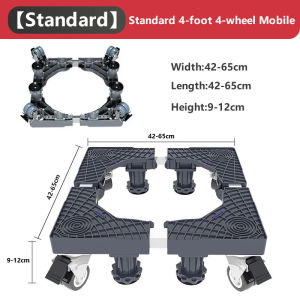 Adjustable Heavy Duty Movable Wheel Special Base for Washing Machine and Fridge Refrigerator Stand Basement Troli Roda Peti Sejuk Mesin Basuh