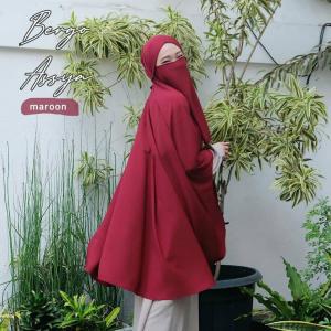 HIJAB KHIMAR TERBARU LONG ASSYA BLACK / JILBAB KHIMAR / JILBAB ABAYA KHIMAR / KHIMAR