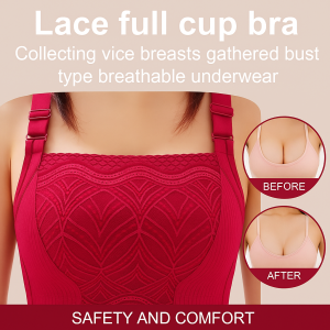 Bra Breast Reduction Underwear Zero-tie Large Size Slimming Breathable Comfort Soft Three-dimensional Gathering