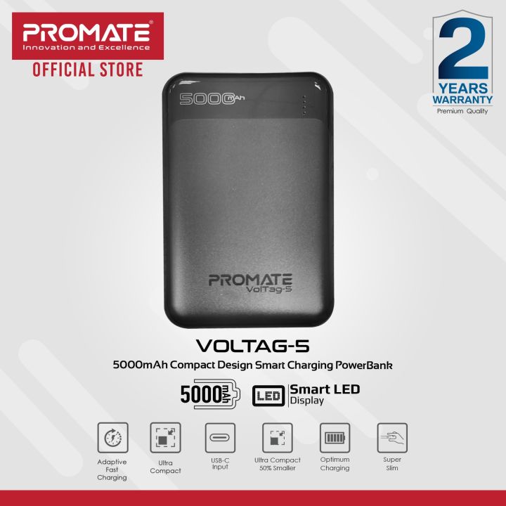 Promate Voltag Mah Compact Smart Charging Powerbank Lazada Ph