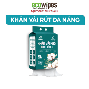 KHO BÌNH THẠNH_Combo 02 khăn vải khô đa năng EcoWipes 500Gram dạng túi rút treo tường lau mặt khăn lau cho bé tẩy trang