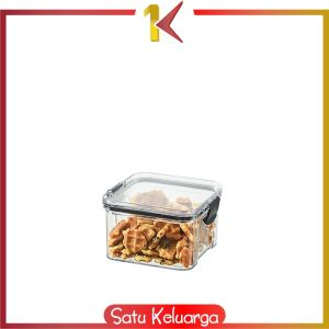SK-C1043 Toples Lebaran Kotak Bening 1800ML Kontainer Makanan Kue Kering Wadah Snack Food Container