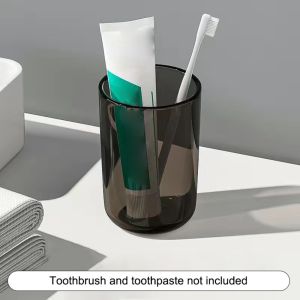 NYEFC0463 Transparent Mouthwash Cup Thickened Large Capacity Household Cups Solid Color Toothbrush Cup