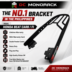 HONDA BEAT CARB V1 V2 V3 TOPBOX BRACKET HEAVY DUTY LIFETIME WARRANTY PLUG AND PLAY DOUBLE POWDE COATED