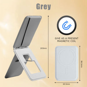 Pocket Invisible Phone Tripod Wallet MagSafe Wallet Tripod Stand NFC-Supported Phone Wallet Vegan Leather Adjustable Card Holder Portable Selfie Stick Foldable Phone Stand Selfie Holder Magnetic Compatible Multiple Angle Office Travel Essential